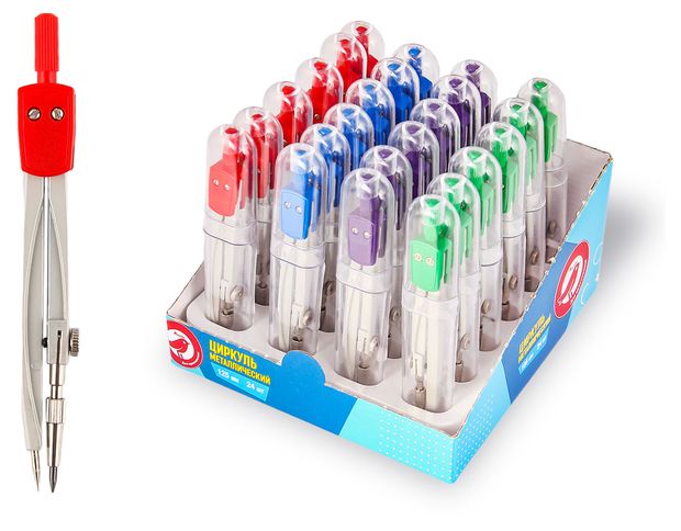 Циркуль АШАН Красная птица металлический 125 мм 1 шт в ассортименте 170₽