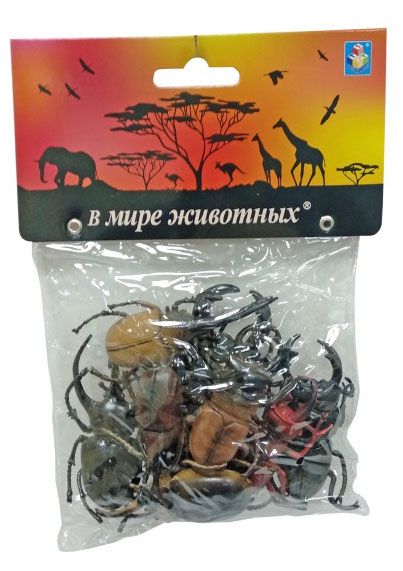 Набор 1TOY В мире животных - жуки 7 см 8 шт 300₽