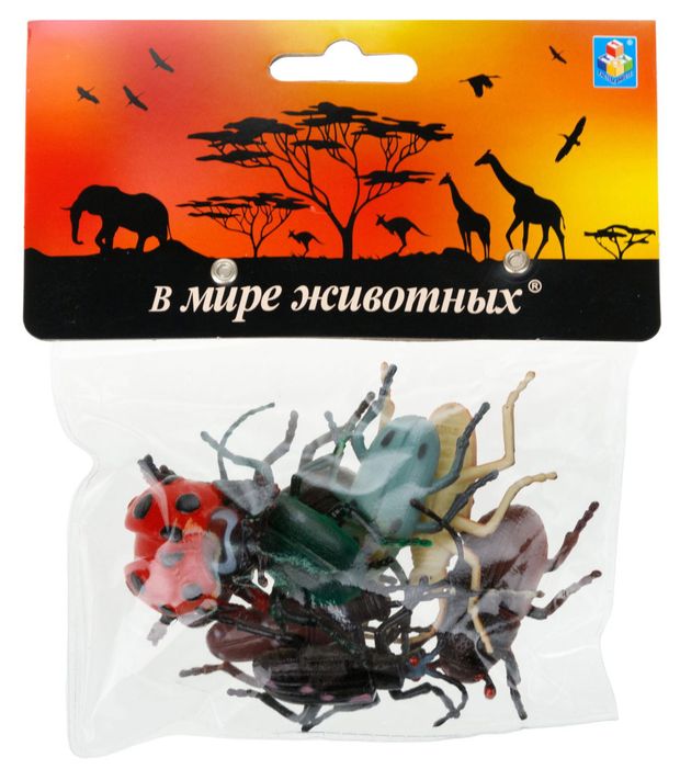 Набор 1TOY В мире животных насекомые 5 см, 8 шт