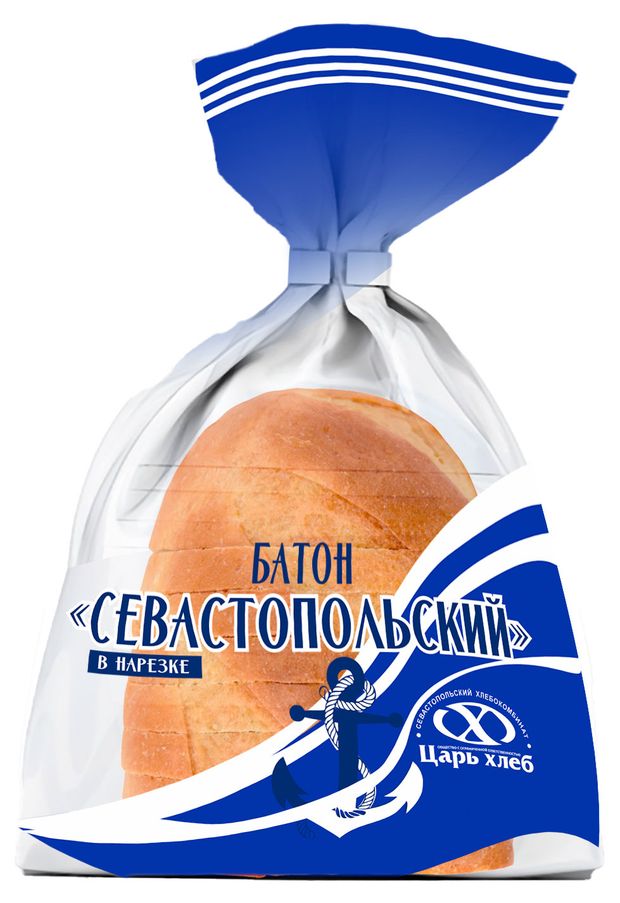 Батон Царь хлеб Севастопольский в нарезке, 200 г
