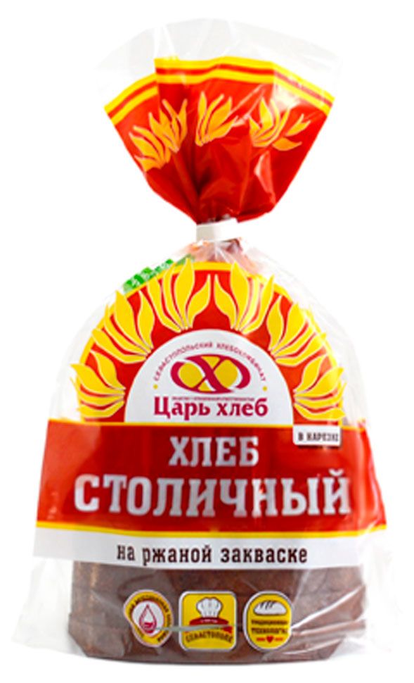 Хлеб Царь хлеб Столичный на ржаной закваске в нарезке, 325 г