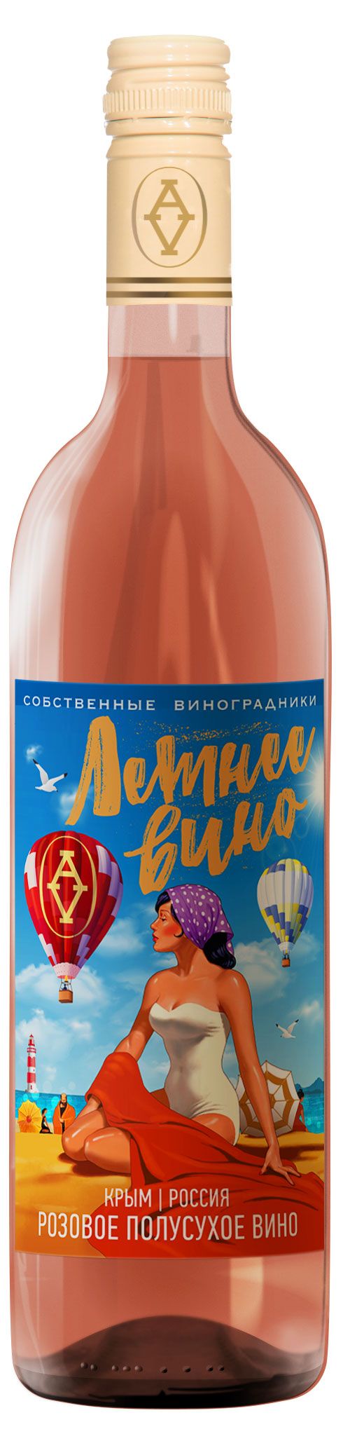 Вино Alma Valley Летнее розовое полусухое Россия, 0,75 л