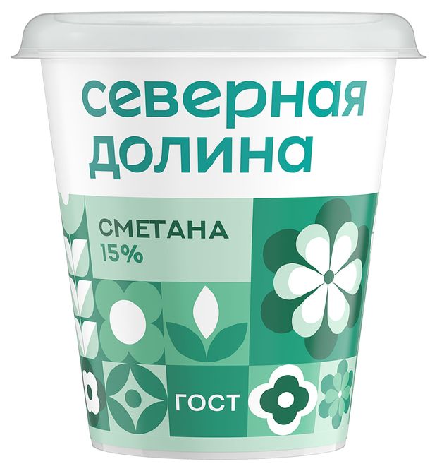 Сметана Северная долина 15 БЗМЖ 300 г 78₽