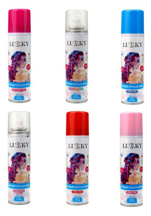 Спрей краска для волос Lukky 150 мл, 1 шт в ассортименте