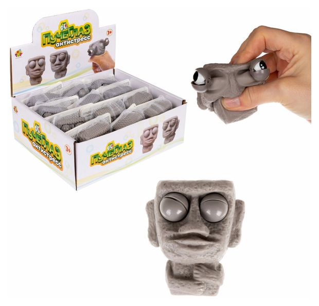 Игрушка антистресс пучеглаз 1TOY Истукан 1 шт 100₽