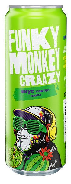 Напиток газированный Funky Monkey Кактус-Лайм 045 л 100₽
