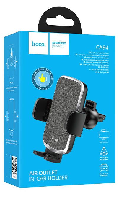 Держатель телефона Hoco на дефлектор раздвижной черный CA94 800₽