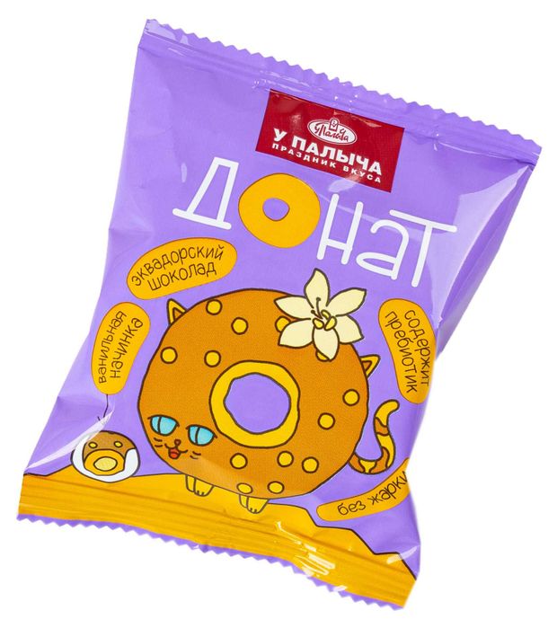 Донат У Палыча с карамельным шоколадом охлажденный 30 г 56₽