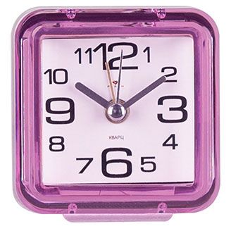 Настольные часы РУБИН розовые