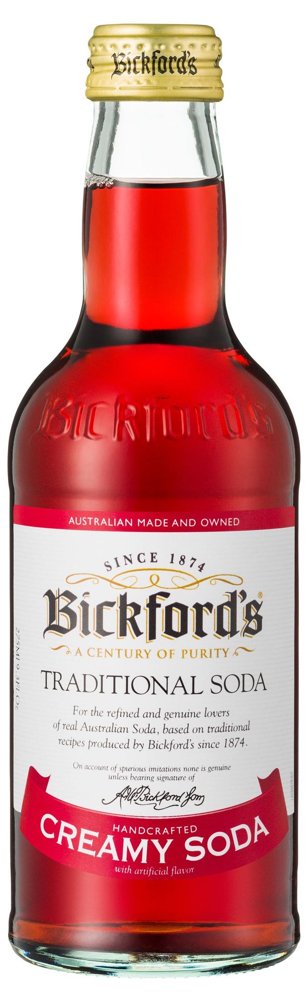 Напиток газированный Bickford's Крем сода, 0,275 л