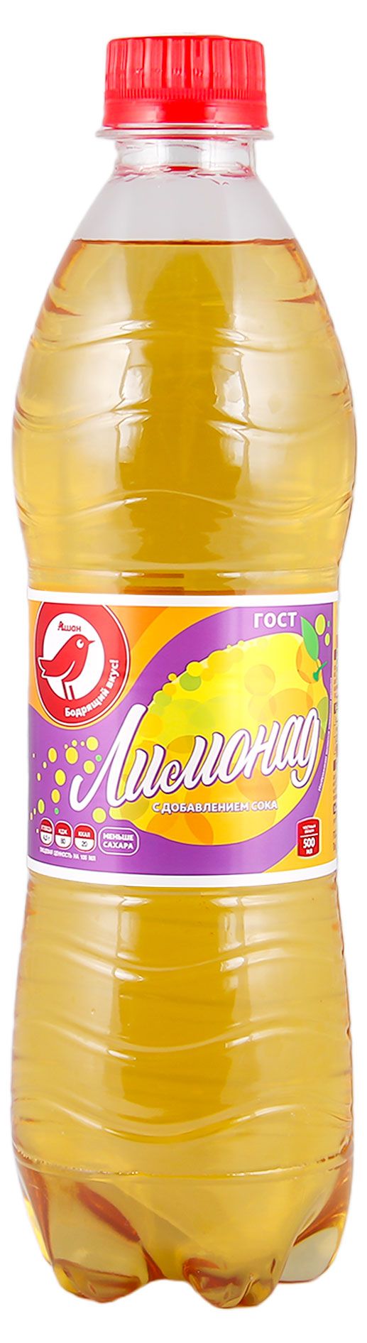 Напиток сильногазированный Лимонад АШАН Красная птица 500 мл 40₽
