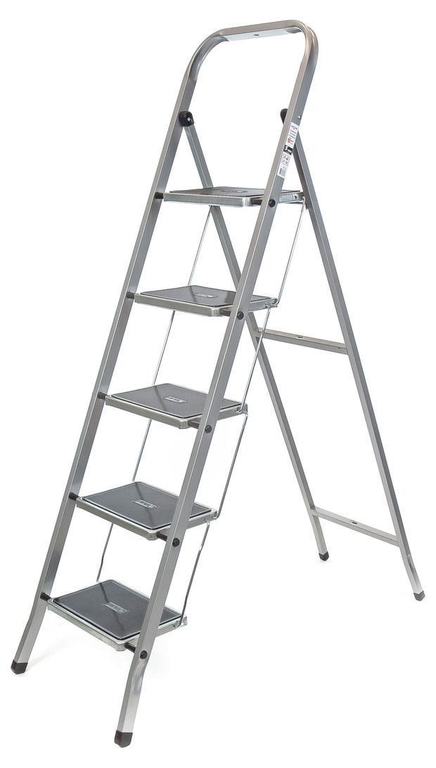 Стремянка Zalger стальная с ковриком 5 ступеней