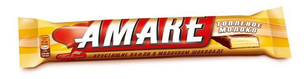 Конфета вафельная Победа вкуса Amare со вкусом топленого молока, 45 г