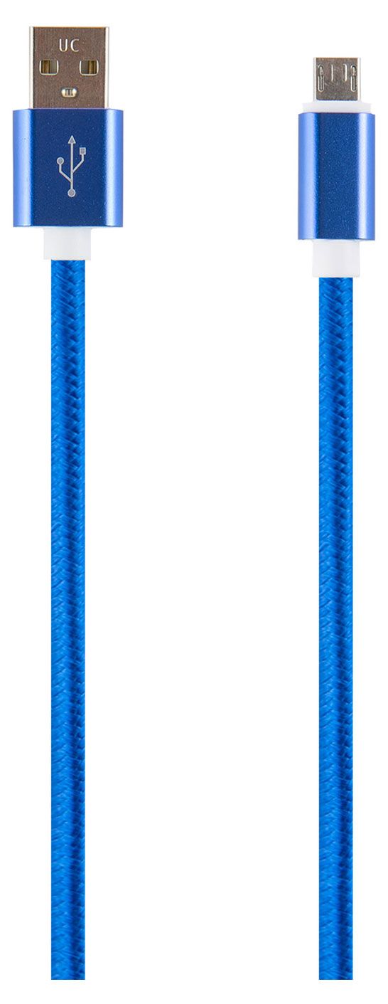 фото Кабель micro usb red line синий, 2 м