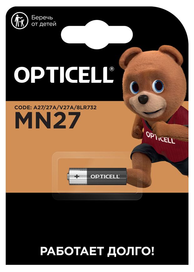 Батарейки Opticell щелочные MN27 1 шт 440₽
