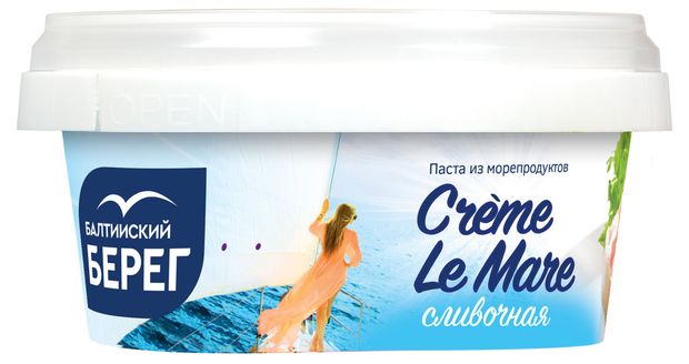 Рыба, икра, морепродукты Паста из морепродуктов Балтийский Берег Creme Le Mare сливочная, 150 г