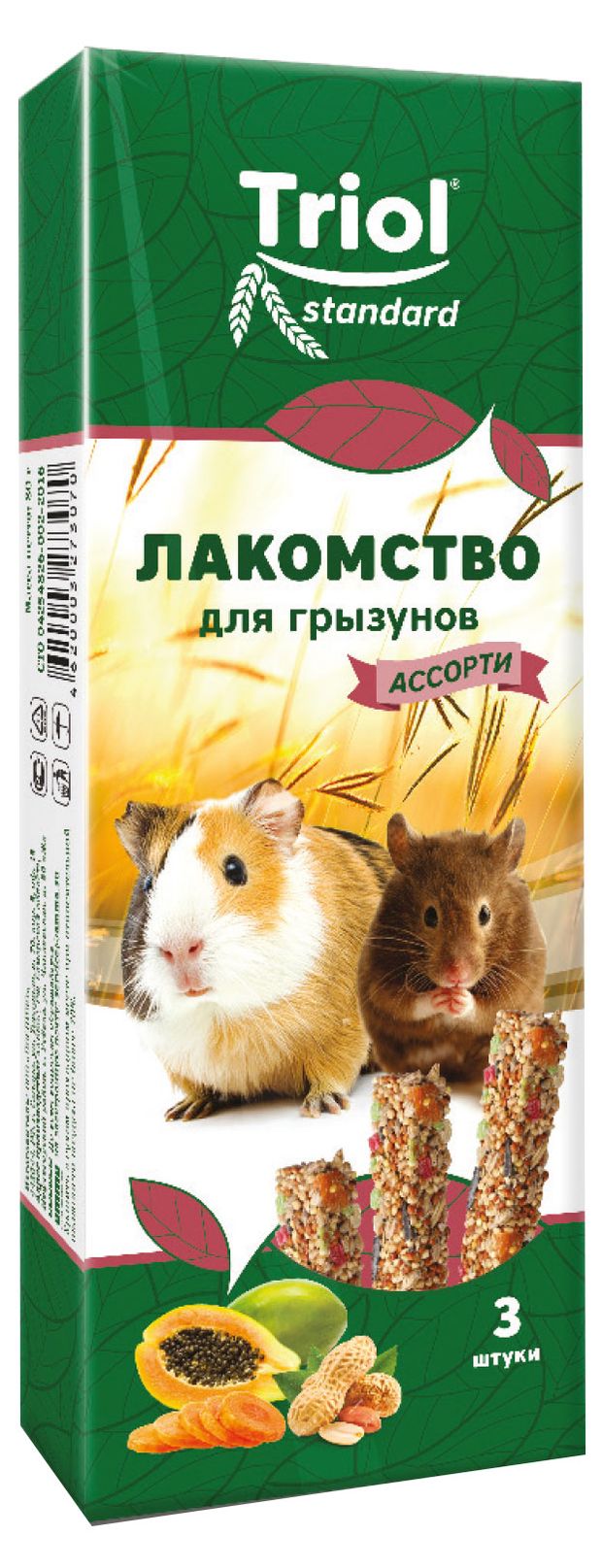 Лакомство для грызунов Triol ассорти, 75 г