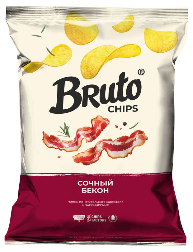 Чипсы картофельные Bruto Бекон, 120 г