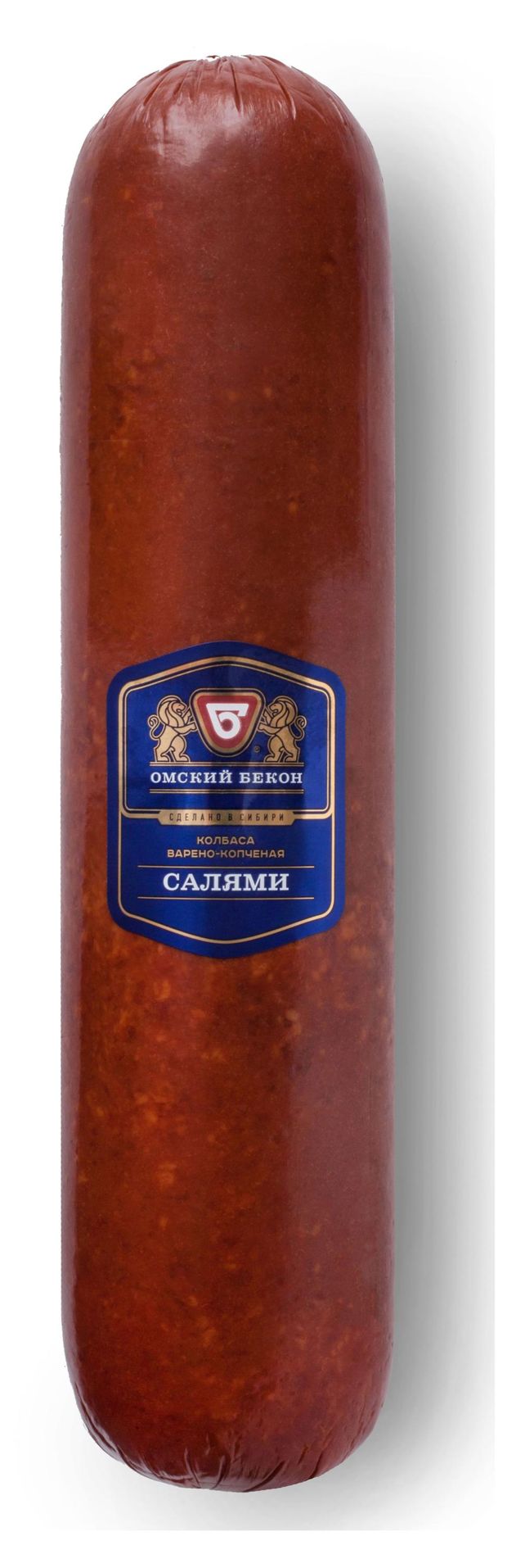 Колбаса варено-копченая Омский бекон Салями, вес