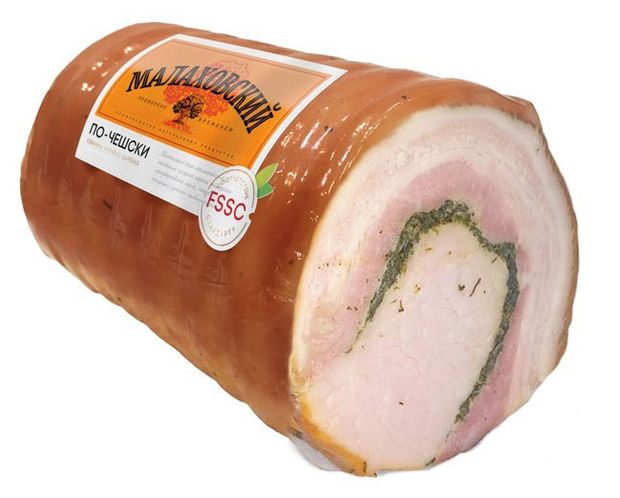 Свинина варено-копченая Малаховский мясокомбинат с травами вес 1099₽