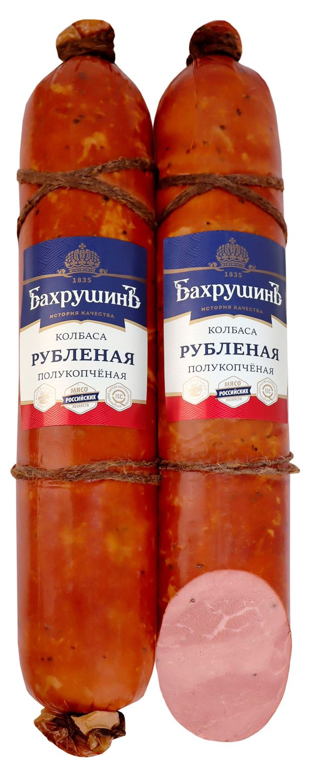 Колбаса полукопченая Бахрушинъ Рубленная вес 1539₽