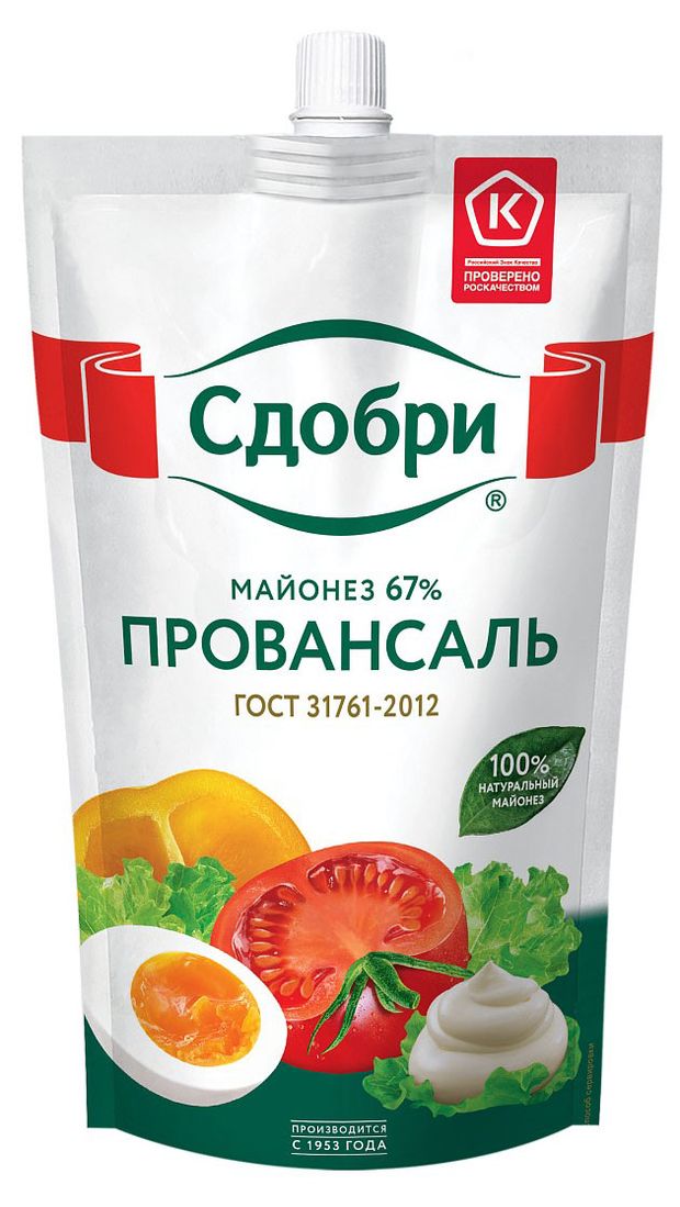 Майонез Сдобри Провансаль 67% охлажденный, 350 г