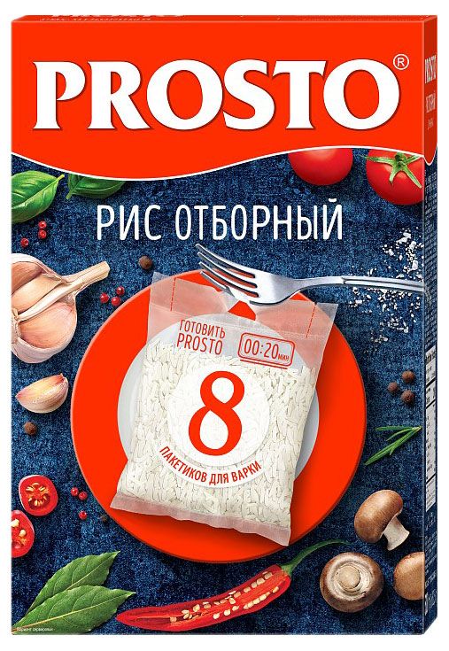 Рис PROSTO Отборный в варочных пакетиках 625 г х 8 120₽