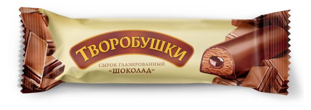 Сырок творожный Творобушки глазированный с какао и шоколадной начинкой 20% БЗМЖ, 40 г