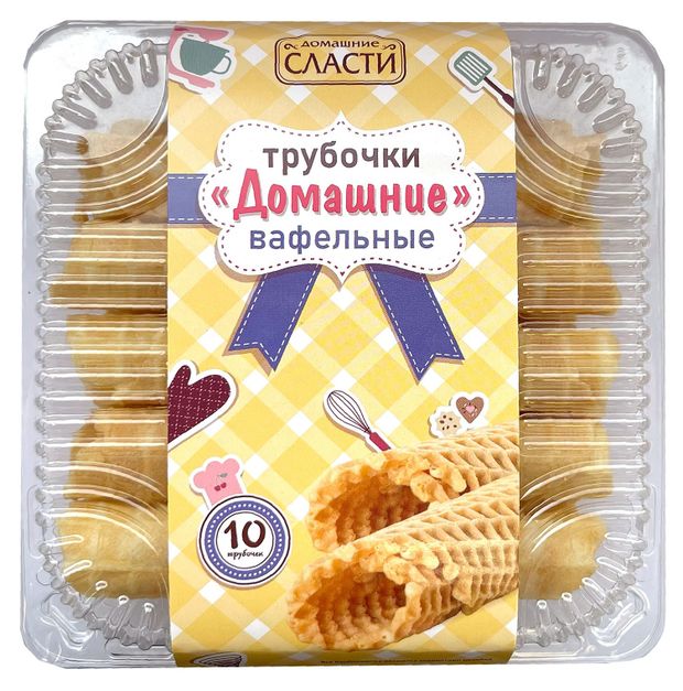 Вафельные трубочки Домашние сласти Домашние с вареной сгущенкой, 130 г