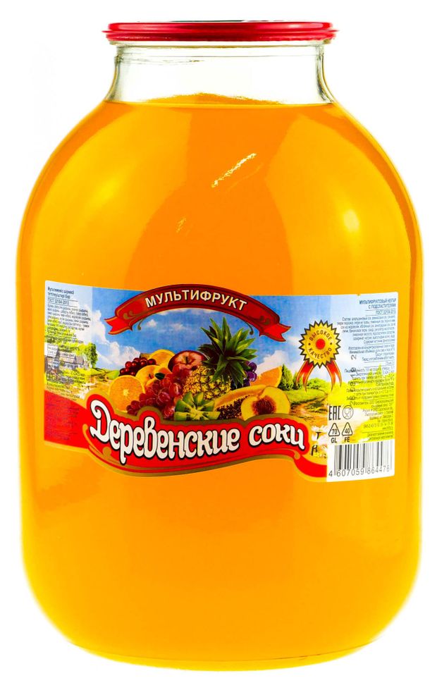 Нектар Деревенские соки мульфрукт, 3 л
