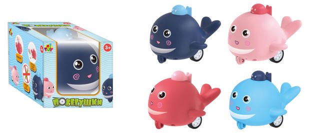 Игрушка 1TOY Побегушки Кит с детенышем с инерционным механизмом 1 шт в ассортименте 100₽
