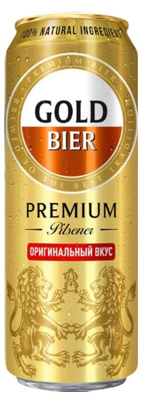 Пиво Gold Премиум Пилсенер светлое фильтрованное 430 мл 75₽