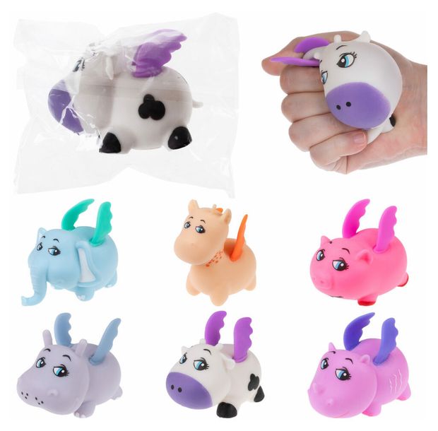  Игрушка антистресс 1TOY Жмяка Животные с крыльями, 1 шт в ассортименте
