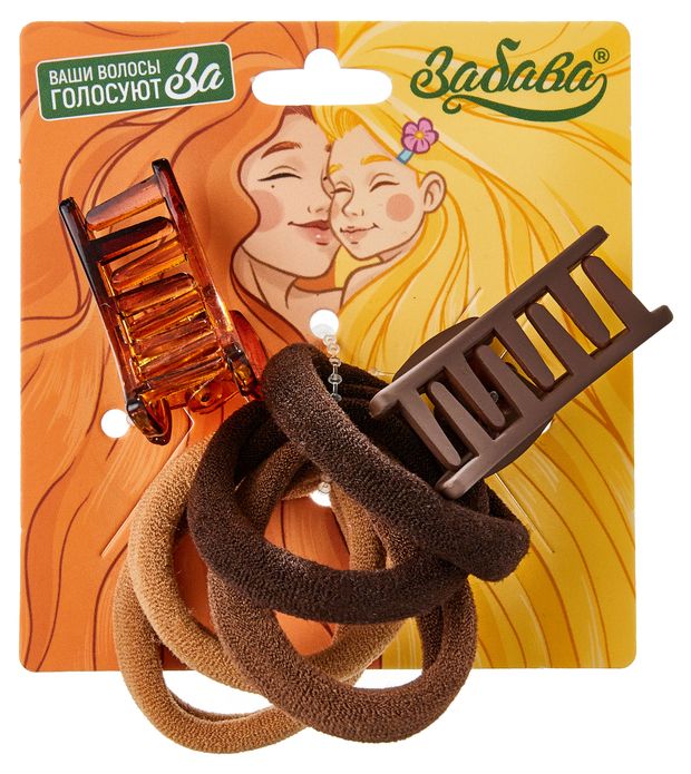 Набор для волос Забава крабики 2 шт + резинки