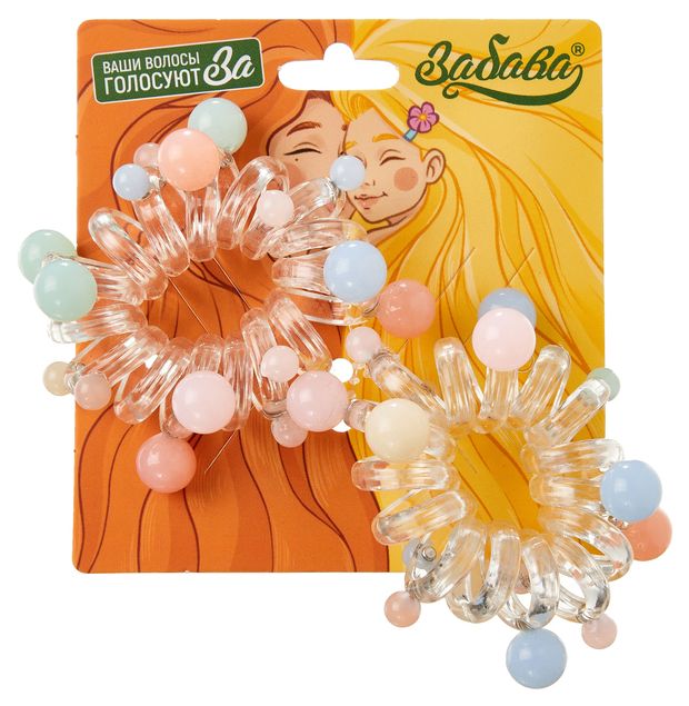 Набор резинок пружинок для волос Забава, 2 шт