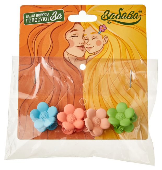 Набор заколок для волос Забава цветочки 100₽