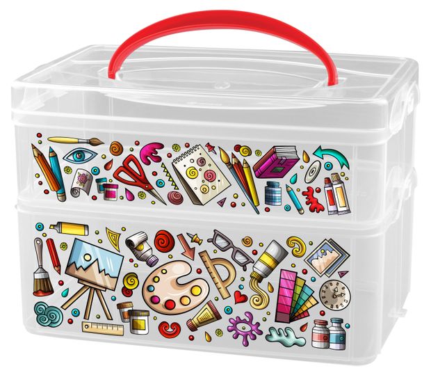 Короб Actuel универсальный с 2 секциями и ручкой, 2+3 л