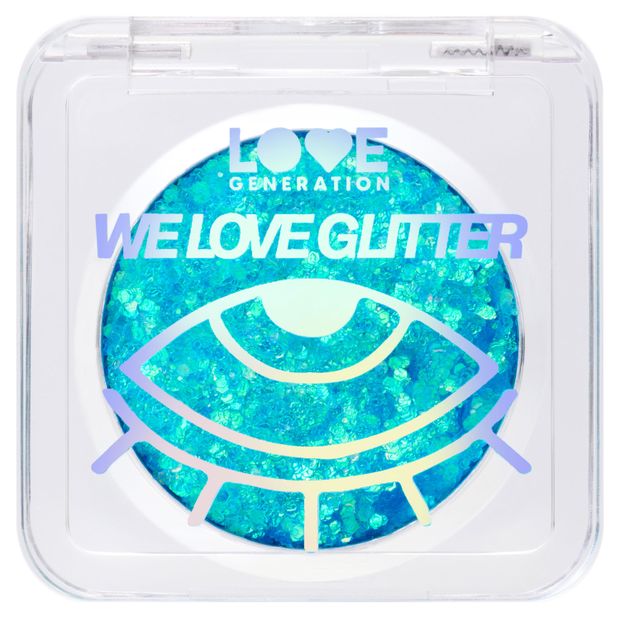 Глиттер для лица Love generation We love glitter тон 03 голубой, 1 шт