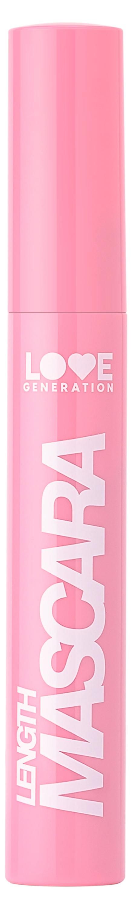 фото Тушь для ресниц love generation lenght mascara удлиняющая тон 01 черный, 9 мл