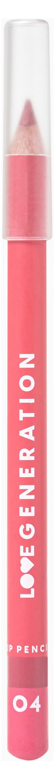 Карандаш для губ Love generation Lip Pencil тон 04 розово-коричневый, 1 шт