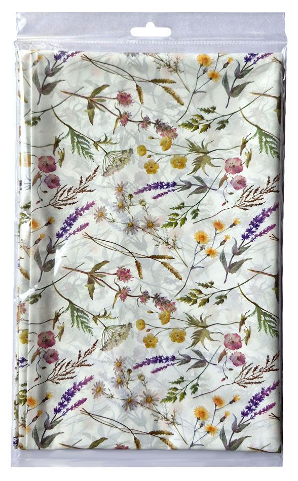 Скатерть одноразовая Vitto Гербарий полиэтиленовая, 120х180 см