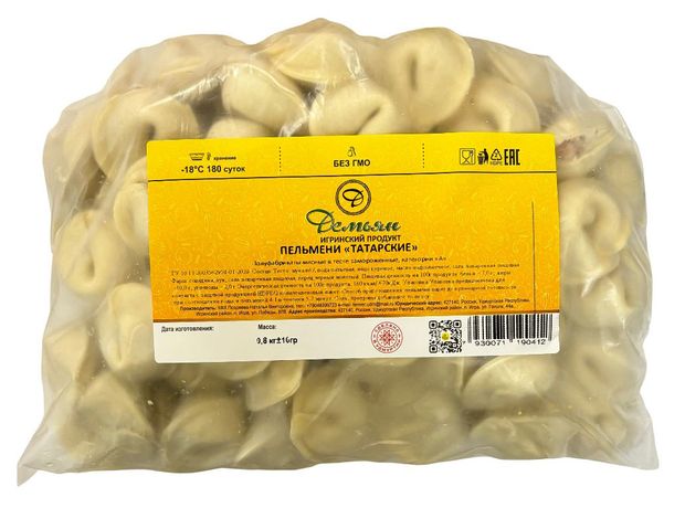 Пельмени мясные Демьян Татарские с говядиной замороженные, 800 г