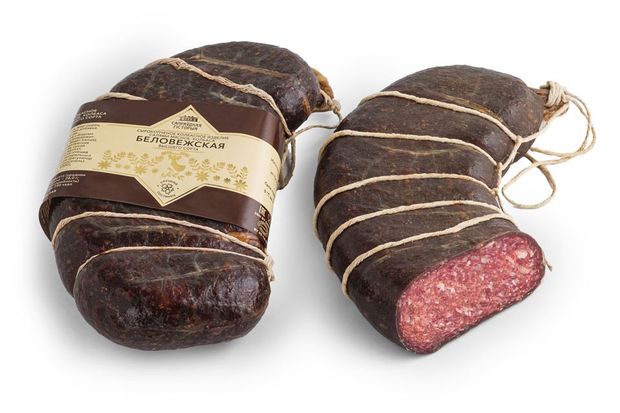 Колбаса сырокопченая Слуцкий МК Беловежская салями, вес