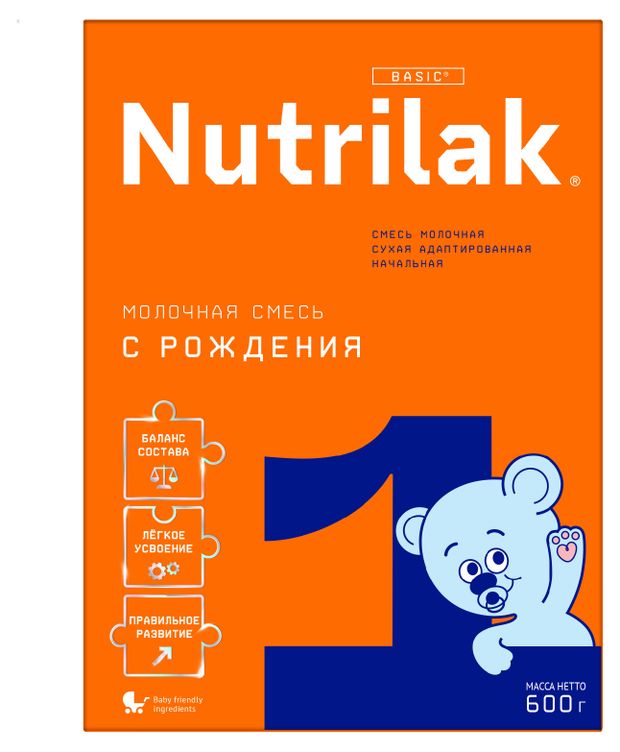 Все для детей Смесь сухая молочная Nutrilak 1 с рождения, 600 г