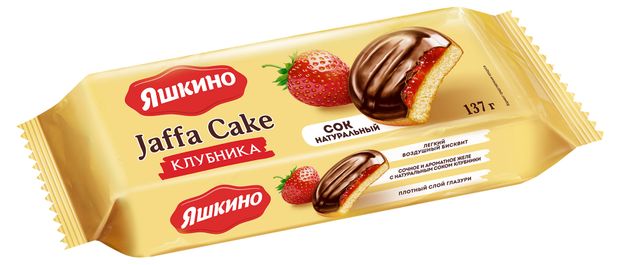 Печенье Яшкино клубника, 137 г