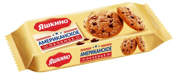 Печенье сдобное Яшкино Американо с шоколадными каплями, 200 г