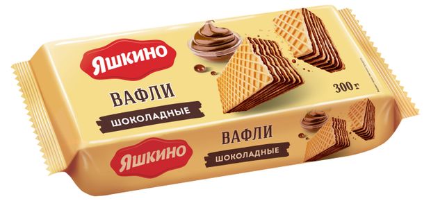 Вафли Яшкино Шоколадные, 300г