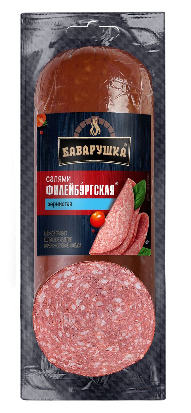 Колбаса Баварушка Салями Филейбургская зернистая, 350 г