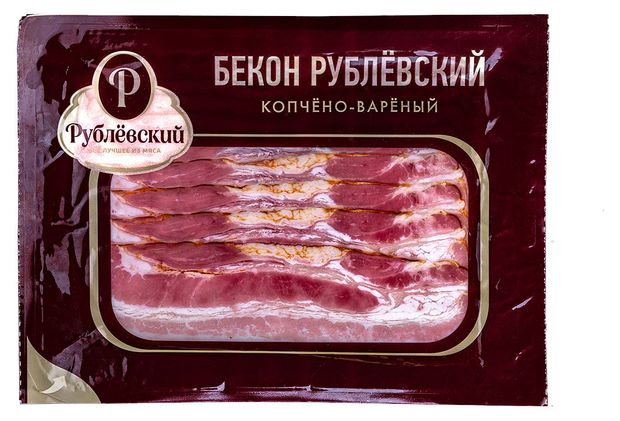 Бекон копчено-вареный Рублёвский нарезка, 150 г