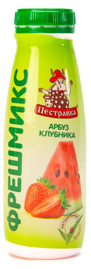 Напиток сывороточный Пестравка арбуз-клубника охлажденный, 270 мл